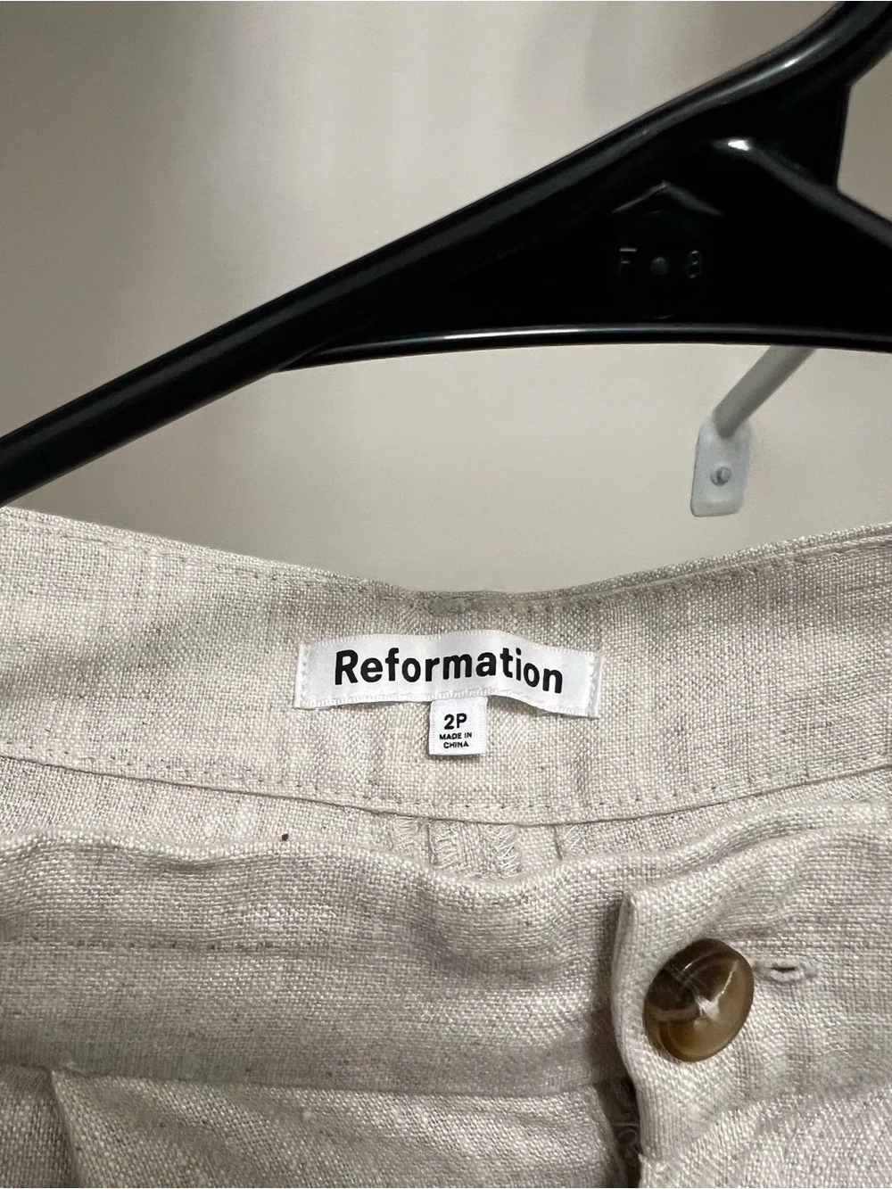Reformation Petites Vesta Pant Petite - Natural - Size 2P